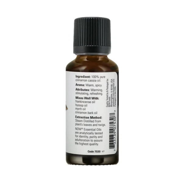 600832da3811adf7d2156df18c8ac161.webp NOW Cinnamon Cassia Essential Oil 30ml